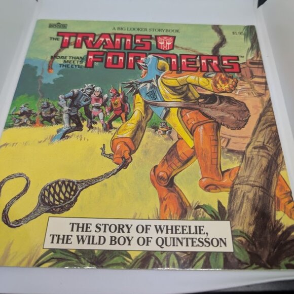 1986 Transformers Softcover Big Looker Storybook "The Story of Wheelie" - Picture 1 of 3